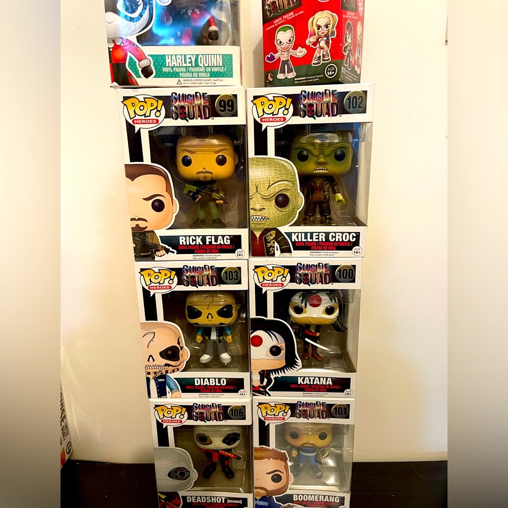 BNIB RARE FUNKO POP SUICIDE SQUAD Complete Set